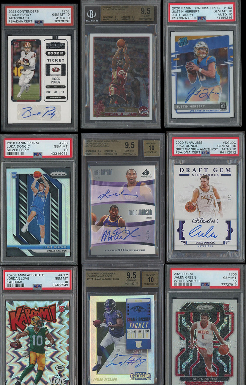 Multi Sport Pulsar Pack Guaranteed Graded Card/Singles, Basketball Football “New Release”